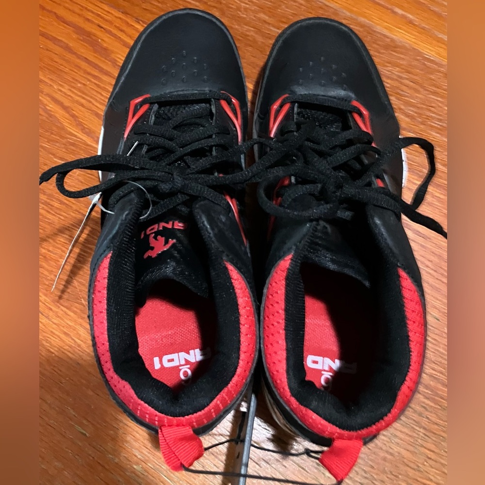 AND1 Black and Red Athletic Shoes Assist 5.0 Size 6